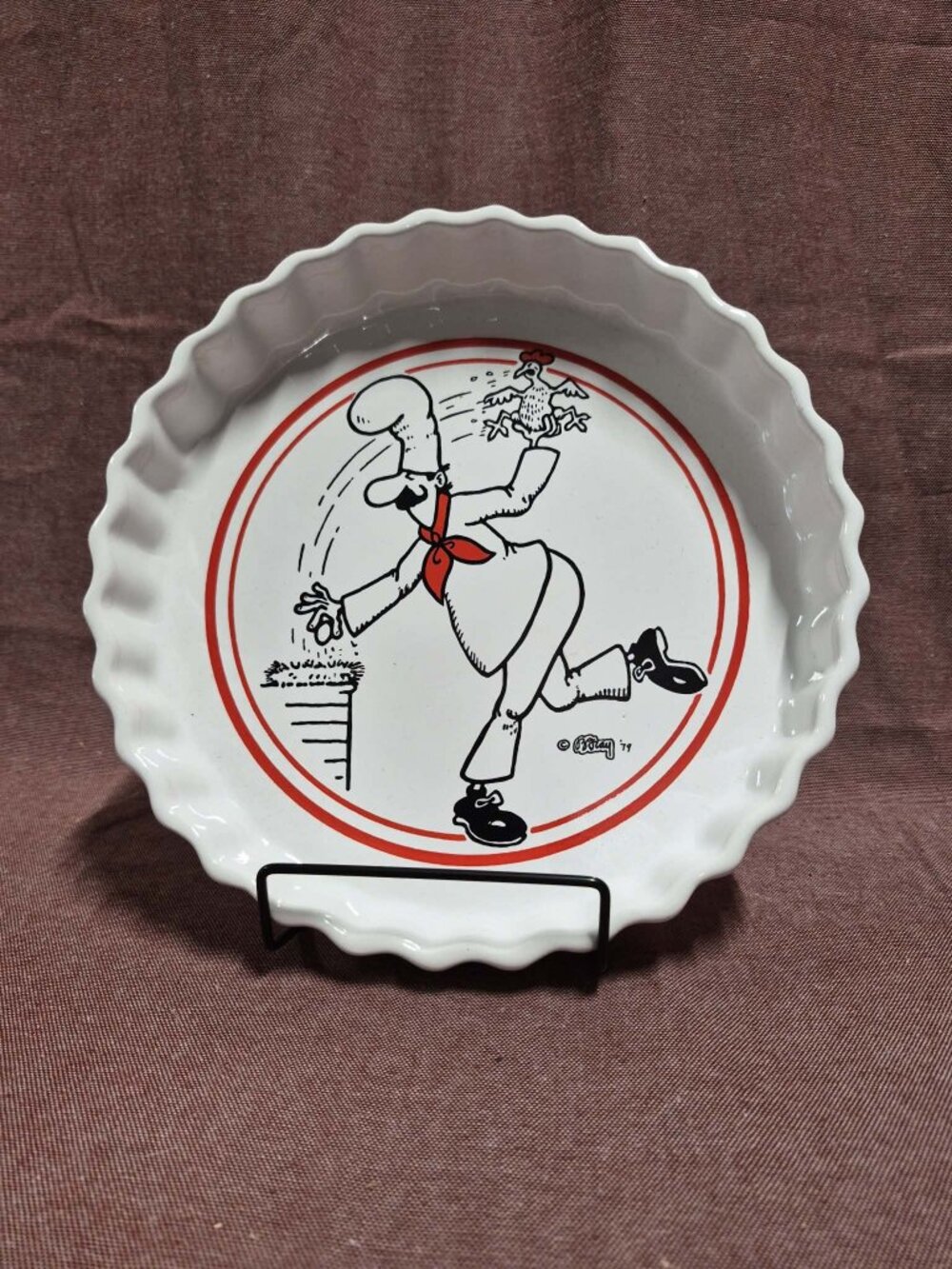 Tauton Vale Fluted Quiche Tart Dish 9inch "Le Grand Chef" 9in, Made in England